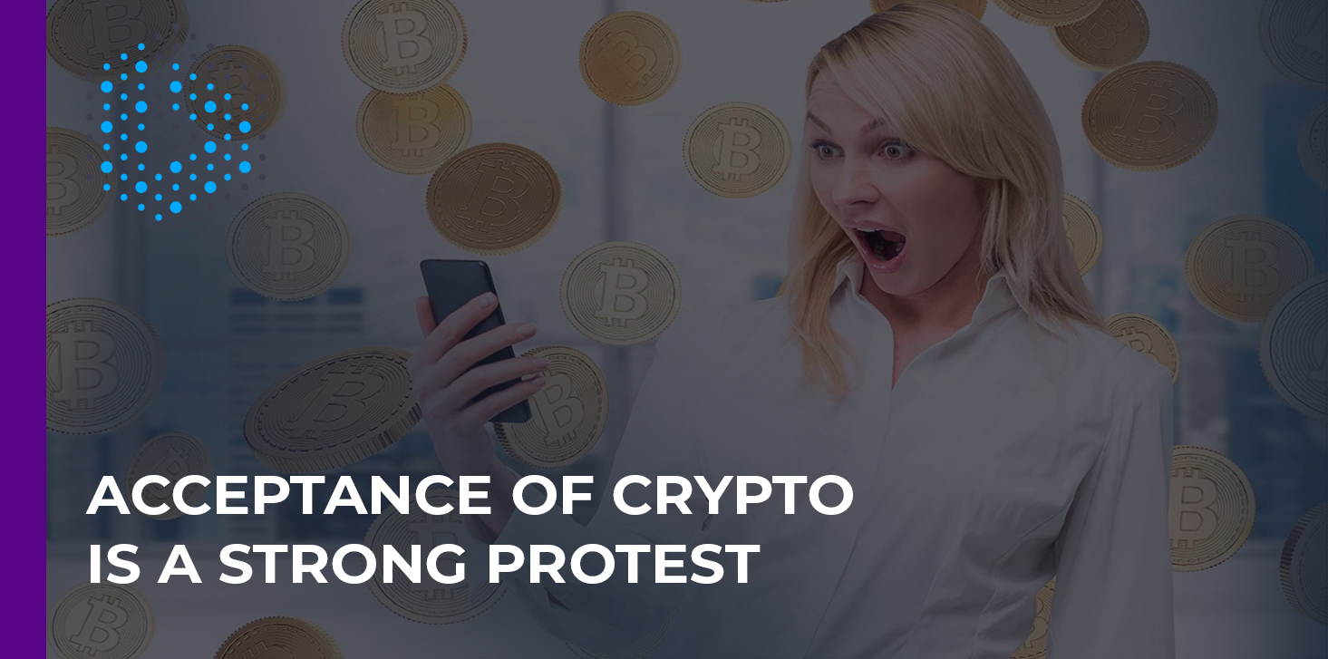 The adoption of cryptocurrency is growing amidst global protests