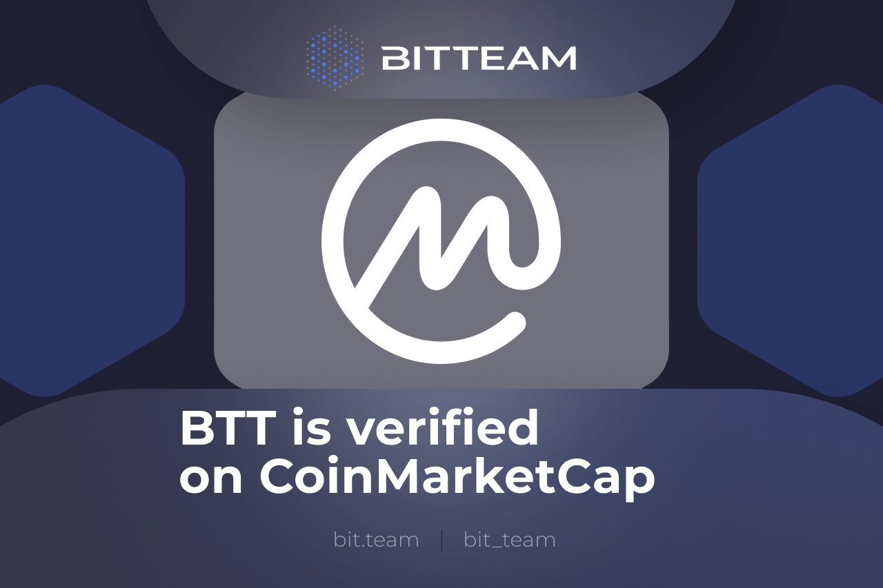 The BTT token page has been verified by the CoinMarketCap community