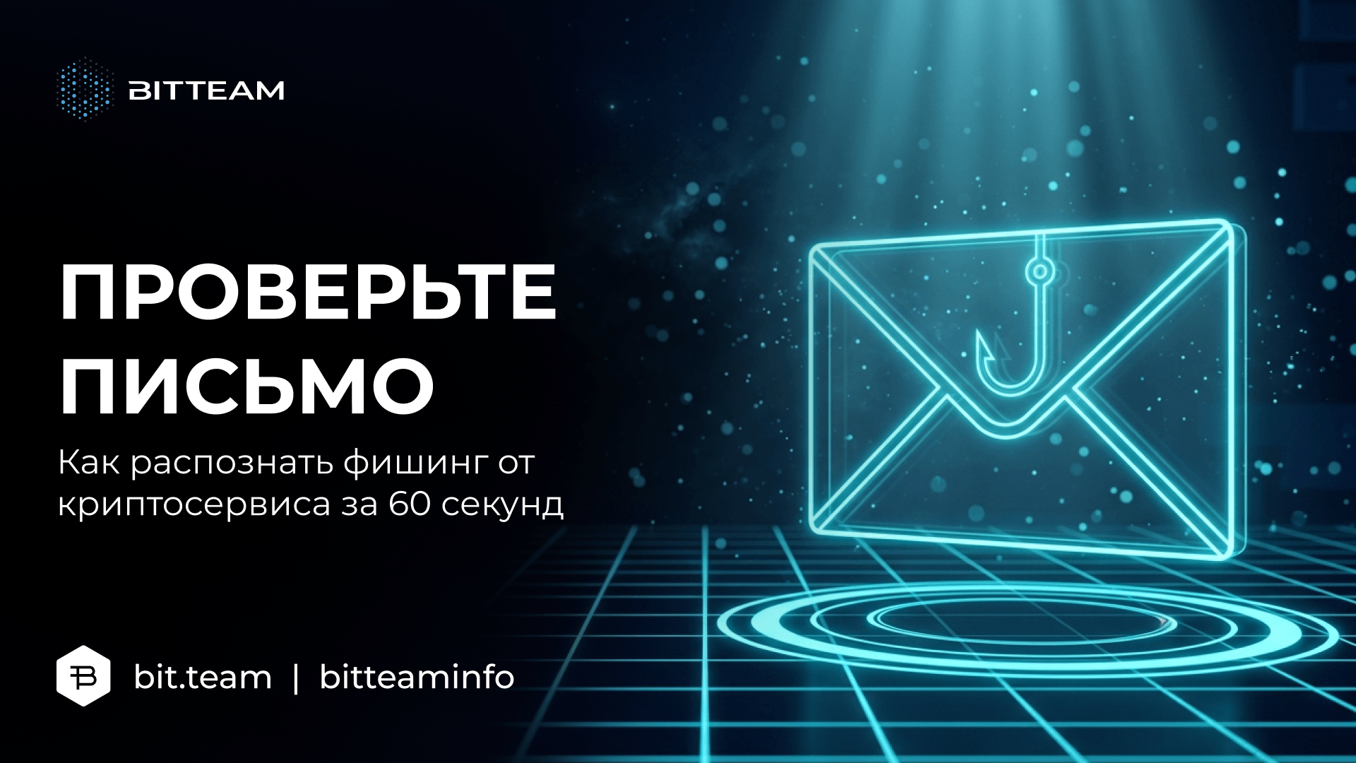 Фишинговое письмо от криптосервиса с опасной ссылкой и чек-листом проверки